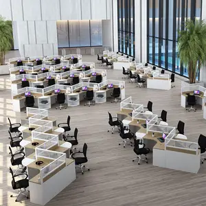 חדש הגעה מודולרי משרד W בצורת פינת שולחן תחנת עבודה עבור שטח פתוח מודרני ריהוט משרדי שולחן