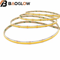 Tira de Luz COB Tipo Dam con Cero Caída de Voltaje, 408 LED por Metro, DC24V 12W/M, Sin Puntos de Luz, Regulable, Flexible