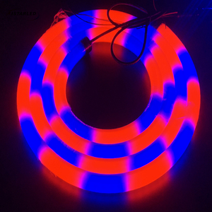 D22 3D 360 degrés flexible programmable rvb pixel 2*84leds 5050 rvb ws2811/ucs1903 noir 360 degrés néon pixel led bande - Product Image 6