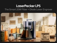 LaserPecker LP5 Deluxe 20W Máquina de marcado láser de metal Enfoque automático Máquina de grabado láser de fibra 3D para taza de vaso de joyería