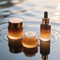 Nouvel arrivage de pots cosmétiques de voyage marron beige bocaux cosmétiques écologiques dégradé personnaliser bocal cosmétique avec logo
