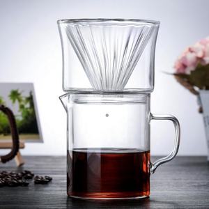 Alto vetro borosilicato fatto a mano a doppia parete caffettiera caratteristica doppio vetro filtro per caffè gocciolante tè urne - Product Image 6
