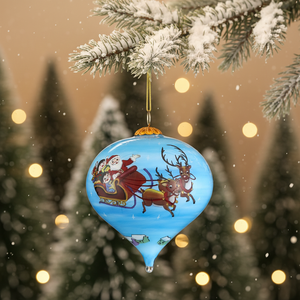 Articoli promozionali del negozio di regalo di natale della palla di natale della pittura interna fatta a mano di vetro speciale su ordinazione della fabbrica - Product Image 4