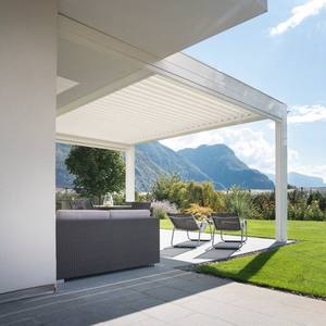 Custom <span class=keywords><strong>3x3</strong></span> 4x4 pérgola de aluminio impermeable bioclimática motorizada pérgolas y gazebos al aire libre con <span class=keywords><strong>cortinas</strong></span> - Product Image 2