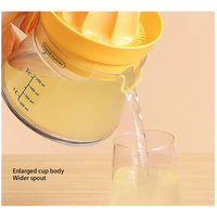 Presse-agrumes manuel en plastique de 500 ml pour jus de citron, presse-agrumes à main pour oranges avec poignée et bec verseur
