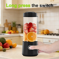 Draagbare zelfreinigende elektrische blender 6 roestvrijstalen messen Mini-sapcentrifuge USB oplaadbaar 400 ml waterdicht buiten auto RV