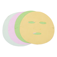 Masque facial en tissu non tissé couleur macaron / fibre de charbon de bambou, masque de beauté lyophilisé, masque de couleur unie sur mesure en 7 couleurs