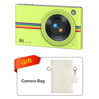 Kamera Vlogging Kompak Desain Asli 8K 96MP Zoom Digital 16x Baterai 1300mAh Lampu Kilat LED CMOS WIFI Point & Shoot