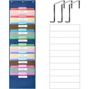 Organisateur de fichiers suspendu au-dessus de la porte, 10 poches, en tissu Oxford 600D, pour fichiers, magazines, fournitures de bureau et scolaires - Product Image 1