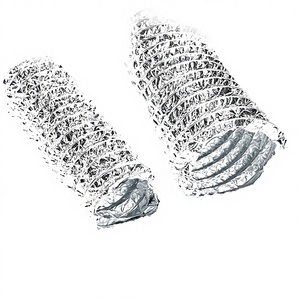 <span class=keywords><strong>Tuyau</strong></span> <span class=keywords><strong>flexible</strong></span> en fibre de verre et feuille d'aluminium résistant à la chaleur, <span class=keywords><strong>tuyau</strong></span> d'évacuation haute température <span class=keywords><strong>pour</strong></span> <span class=keywords><strong>hotte</strong></span> de cuisine domestique, argenté - Product Image 1