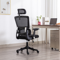 Chaise de bureau ergonomique moderne de haute qualité, réglable en hauteur, pivotante, avec système de levage à gaz, dossier en maille, accoudoirs fixes et assise moelleuse