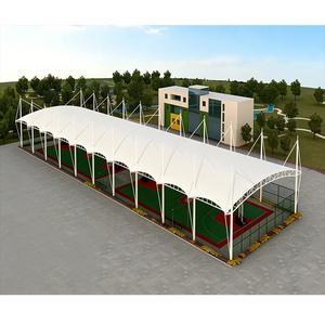 Structure tendue innovante pour toiture sportive, membrane tensile PVDF, toit de terrain de basket-ball, tente de terrain de football, toit de terrain de padel - Product Image 2