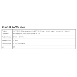 Brand New 6ES7441-1AA05-0AE0 | PLC MODULE | NEW ORIGINAL | GERMANY | S7-400 Coupling Component CP 441-1 Used For Point-to-point