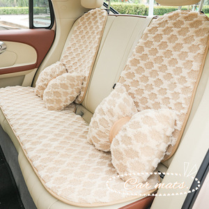 Cojín de felpa para reposacabezas de coche, patrón sólido, poliéster y algodón, soporte ergonómico para cuello y espalda, para otoño e invierno, para las cuatro estaciones - Product Image 4