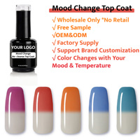 Gel UV/LED thermosensible OEM/ODM à changement de couleur, longue tenue, non toxique, faible odeur, pour salon de manucure