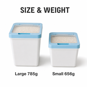 Poubelle en plastique pour détergent en poudre à <span class=keywords><strong>lessive</strong></span> avec couvercle à charnière pour dosettes Granules de nettoyage au bicarbonate de soude Boîte profonde étanche à l'humidité pour balcon - Product Image 6