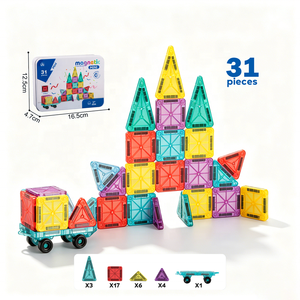 Ensemble de tuiles magnétiques mixtes Mini 3,75 cm + 7,5 cm, jouet éducatif STEM, blocs de construction DIY pour enfants de 3 ans et plus, jouets pour enfants en gros - Product Image 6
