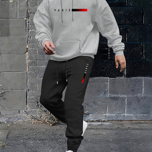 <span class=keywords><strong>Ensemble</strong></span> de survêtement de sport pour <span class=keywords><strong>homme</strong></span>, <span class=keywords><strong>ensemble</strong></span> décontracté à capuche deux pièces, très vendu en Europe <span class=keywords><strong>et</strong></span> en Amérique - Product Image 1