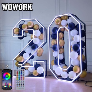 Nuovi Arrivi 2026 WOWORK Fushun: Grande Lettera LED RGB per Baby Shower, Tavolo per Torta con Luci per Decorazioni di Eventi e Feste - Product Image 5