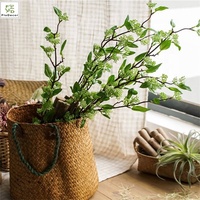 Vente en gros de branches artificielles en soie, feuilles, plantes vertes avec baies, décoration de mariage et de maison