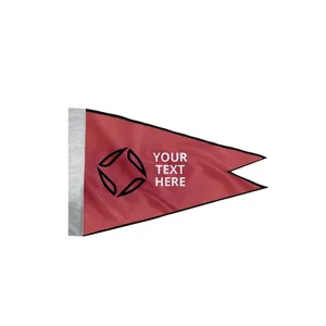 2024 Hotsale New Product Custom Designed Campaign Custom Sized Durable 100D 110gsm Knitted Polyester Boat Burgee Flag