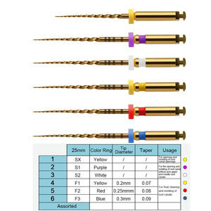 File putar endodontik gigi Niti Rotary Universal Endo File panas diaktifkan emas diperlakukan File endodontik - Product Image 6