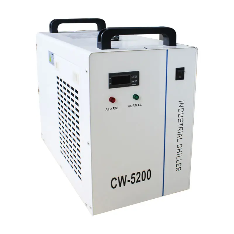 CW5200 tabung laser co2, pendingin air Indsutrial sistem pendingin untuk pendingin 60-150W