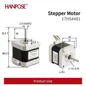 Hanpose ชุดมอเตอร์สเต็ป Nema17 <span class=keywords><strong>17HS4401</strong></span> 1.5A 40N.CM แรงบิด HPD322 8-36VDC แบ่งส่วนย่อย CNC ชุดมอเตอร์สเต็ปไดรฟ์ - Product Image 6