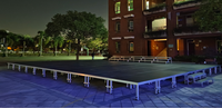 Plateforme de scène modulaire pliable en alliage d'aluminium certifiée TUV, capacité de charge de 850 kg, design triangulaire, pour mariage et concert