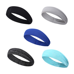 Sweatband Sports Headband Solid Color Breathable Sweat Wicking For Basketball Running Universal Fit - Product Image 4