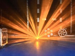 Mini Wizard LED ánh sáng sân khấu cho studio hiệu suất Con lăn nhuộm mô hình lắc đầu chùm DMX512 điều khiển cơ thể nhôm - Product Image 2