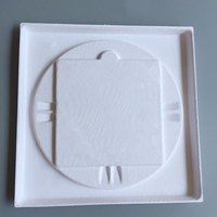 Plateau d'insertion en bagasse biodégradable, écologique, pressé à l'état humide, blanc, circulaire, pour emballage de produits électroniques en pâte de cellulose