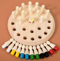 Juguetes Educativos Montessori, Juego de Memoria de Madera Colorido, Juego de Memoria Interactivo con Palitos de Colores