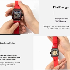 Reloj de Cuarzo Automático <span class=keywords><strong>Richard</strong></span> para Hombre, Estilo Esqueleto <span class=keywords><strong>Miller</strong></span> RM, Resistente al Agua 30M, Esfera con Indicadores, Caja Metálica en Forma de Barril - Product Image 3