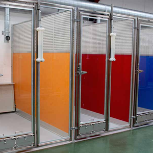 Abri pour chiens de luxe de qualité supérieure 304 chenils pour chiens en acier inoxydable isolation complète panneaux HDPE fermeture à bouton verre métal Cage pour chien - Product Image 1