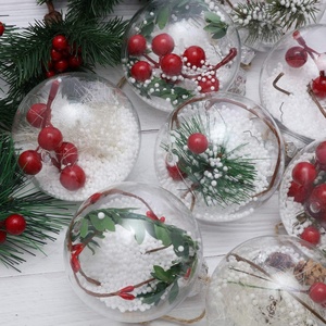 Tùy Chỉnh Giáng Sinh Rõ Ràng Bóng Đồ Trang Trí Bauble 40-120Mm Nhựa Trong Suốt Shatterproof Giáng Sinh Quả Bóng Cho Xmas Tree Trang Trí - Product Image 2