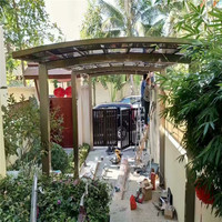 Avec haute neige/charge de pluie En Aluminium/PC Solide Abri De Voiture en polycarbonate creux feuille discount carports garages double carport
