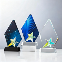 Trophée de danse personnalisé en verre avec impression colorée personnalisée, prix de gros noble et abordable