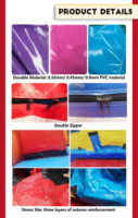 Glissière colorée personnalisable de maison de rebond grand toboggan de château gonflable commercial de haute qualité combiné