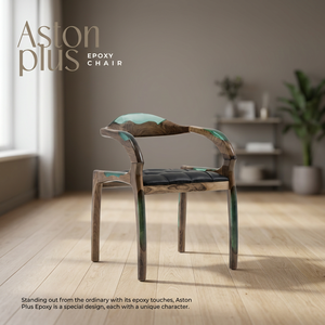 Modern Epoxy Wooden Dining <b>Chair</b> with PU Leather <b>Padded</b> Seat and Armchair Design for Dining Room Home Furniture - Product Image 2