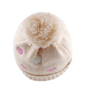 Nouveau hiver chaud tricoté bébé chapeau pour filles garçons personnalisé concepteur Beanie Pom Pom chapeaux casquettes Bonnets avec joli logo mignon Patch - Product Image 3