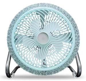 Desk Fan with Light Blue Mesh Guard and Black <b>Stand</b> Remote Control IP20 Rated CE Certified - Product Image 3