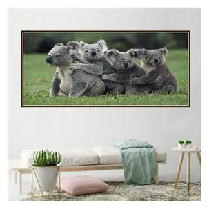 Nueva Pintura de Diamantes 5D en Oferta, Animales, Cuatro Koalas, Pintura de Diamantes de Cristal 5D DIY - Product Image 1