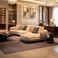 Canapé italien minimaliste pour la nouvelle collection Vivienne, ensemble de canapés en tissu en forme d'arc, librement combinable, pour salons de villas, grande taille