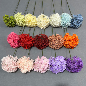 <b>Artificial</b> <b>Hydrangea</b> <b>Flowers</b> 90 Petal Silk Handmade Wedding Decorations Outdoor Home Props - Product Image 2