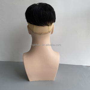 Toupet da <span class=keywords><strong>Uomo</strong></span> di Design Europeo con Base in Seta Parrucca Invisibile Naturale e Sistema di Protesi Capillare Corretto Capelli Vergini Acconciatura Naturale - Product Image 4