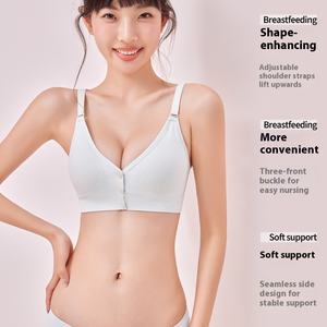 <span class=keywords><strong>Reggiseno</strong></span> da allattamento comodo da donna con fibbia aperta anteriore allattamento al seno raccolto biancheria intima di maternità per la gravidanza Logo sulla tazza - Product Image 4