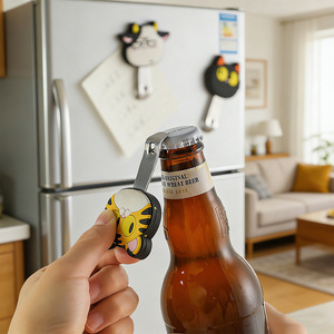 Stainless Steel Bottle Opener Animal Shape Magnetic Refrigerator Multi Functional <b>Beer</b> Opener Portable With Cute Design - Product Image 4