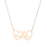 Pendentif personnalisé en or avec plaque nominative, lettre initiale, collier personnalisé en acier inoxydable avec nom de famille