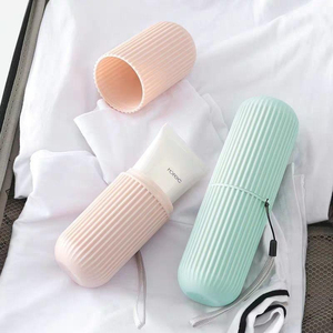 Estuche de viaje para cepillos de dientes, contenedor portátil para pasta dental y cepillos, vaso para enjuague bucal. - Product Image 5